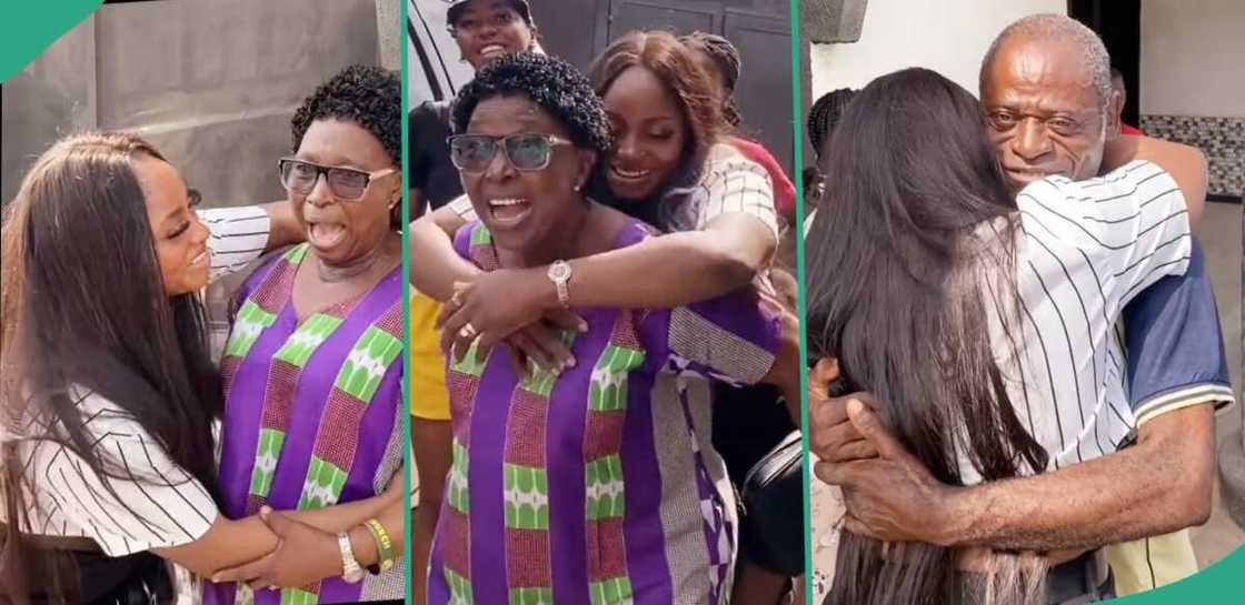 Nigerian lady returns from abroad. Nigerian lady returns from abroad.