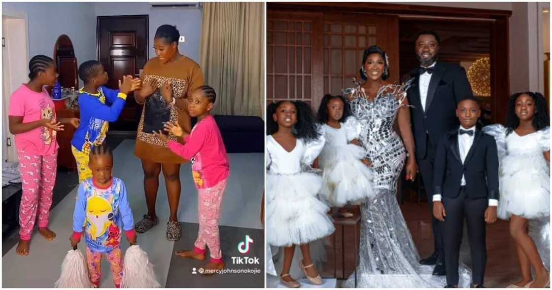 Nollywood actress Mercy Johnson and her family