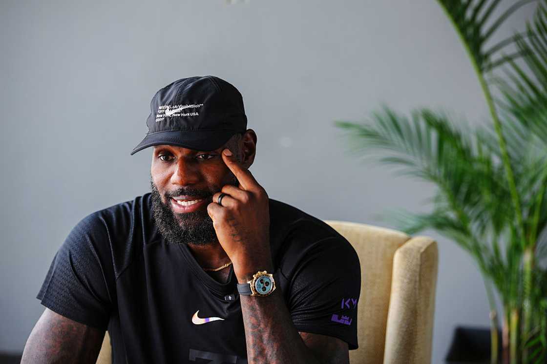 Lebron James looks on during the E1 Series Luanda GP Lebron James looks on during the E1 Series Luanda GP