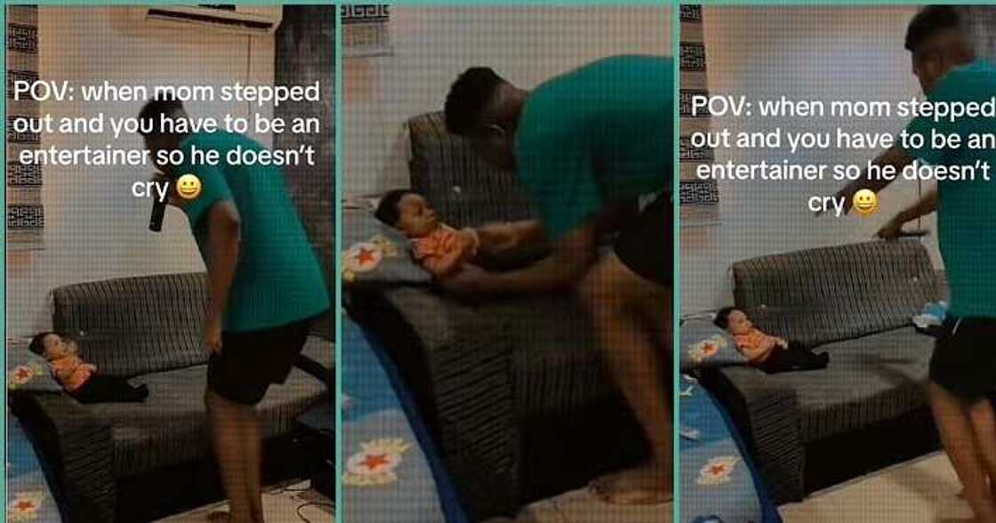Dad performs and sings for baby, video leaves netizens in stitches Dad performs and sings for baby, video leaves netizens in stitches