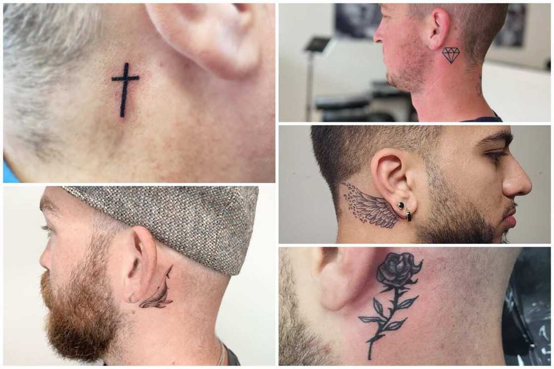 Behind the ear tattoos for men Behind the ear tattoos for men