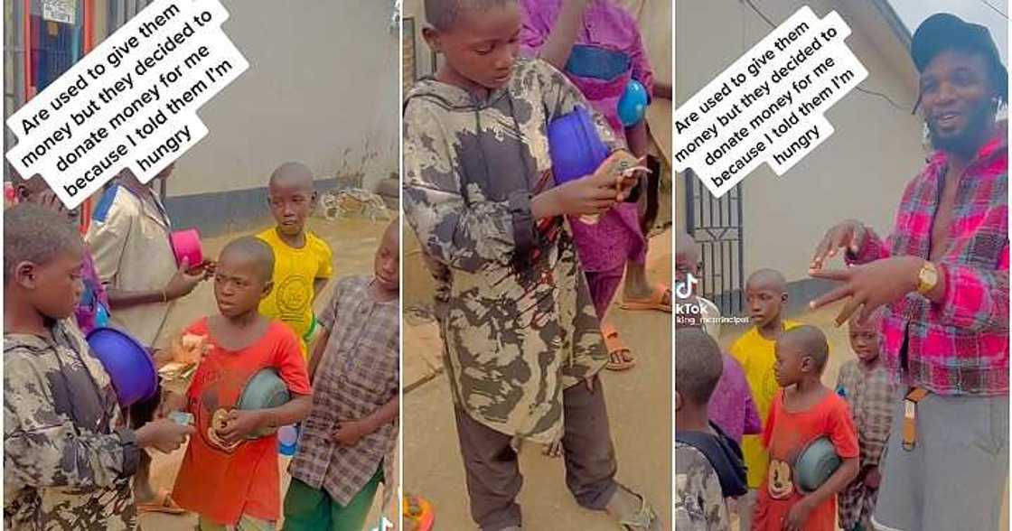 Little beggars contribute, money Little beggars contribute, money