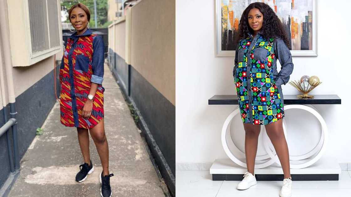 Ankara shirt dress styles Ankara shirt dress styles