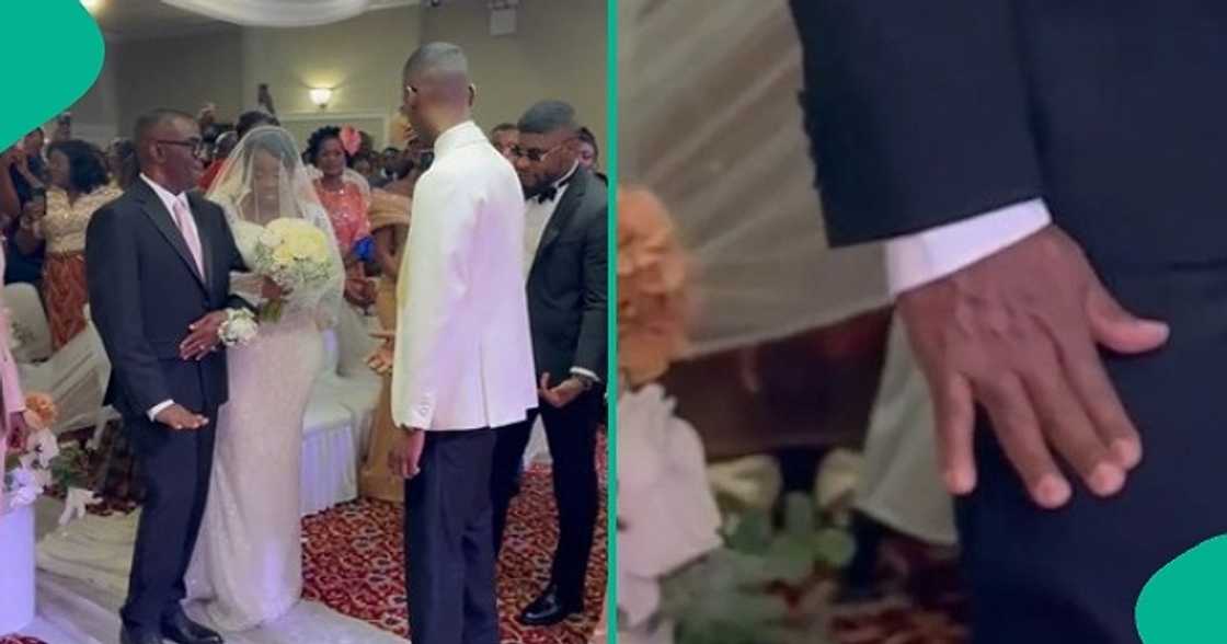 Man's hilarious gesture to son-in-law on his wedding day goes viral. Man's hilarious gesture to son-in-law on his wedding day goes viral.