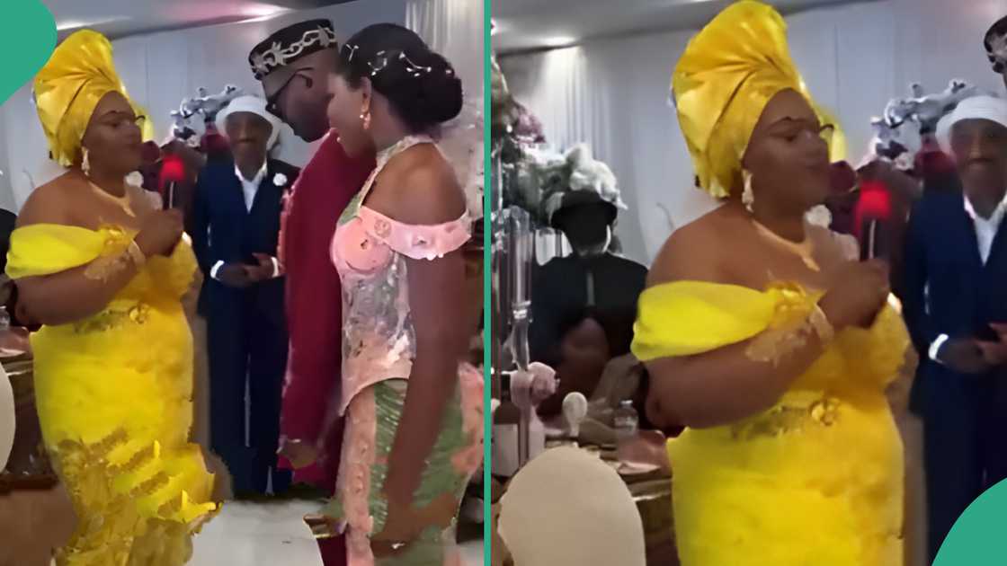 Nigerian mother prays for her daughter-in-law.