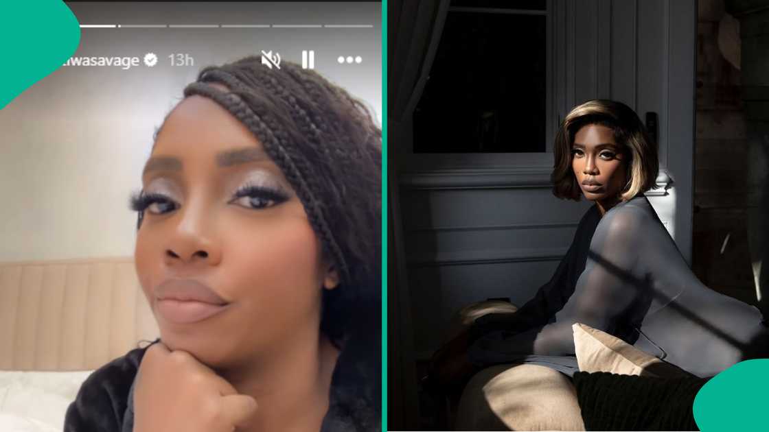 Tiwa complains of being overweight.