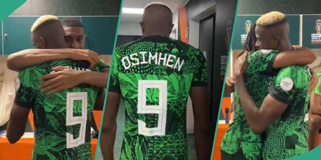 Iwobi consoles Osimhen after losing the AFCON final Iwobi consoles Osimhen after losing the AFCON final