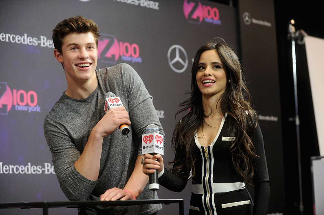 Musicians Shawn Mendes and Camila Cabello at the Madison Square Garden in New York City