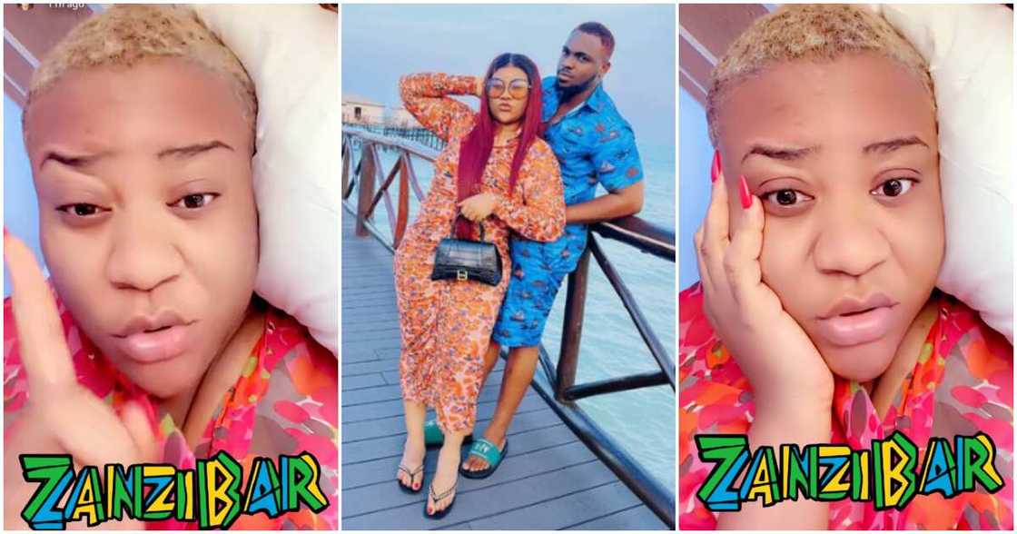 Nkechi Blessing and boyfriend in Zanzibar. Nkechi Blessing and boyfriend in Zanzibar.