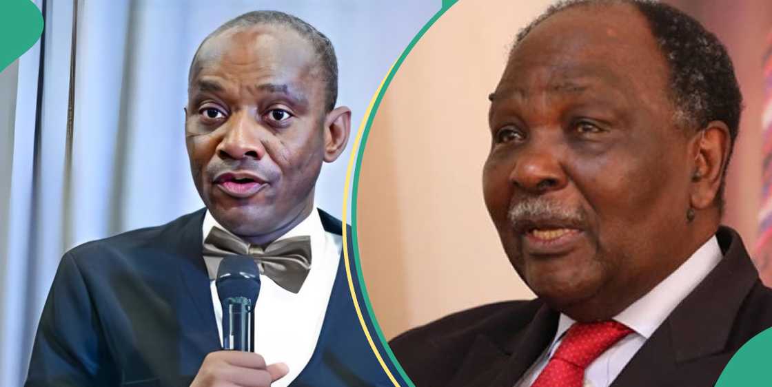 Sam Amadi tackles Gowon during birthday celebration Sam Amadi tackles Gowon during birthday celebration