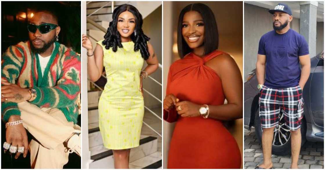 Davido, Iyabo Ojo, Hilda Baci, Yul Edochie Davido, Iyabo Ojo, Hilda Baci, Yul Edochie