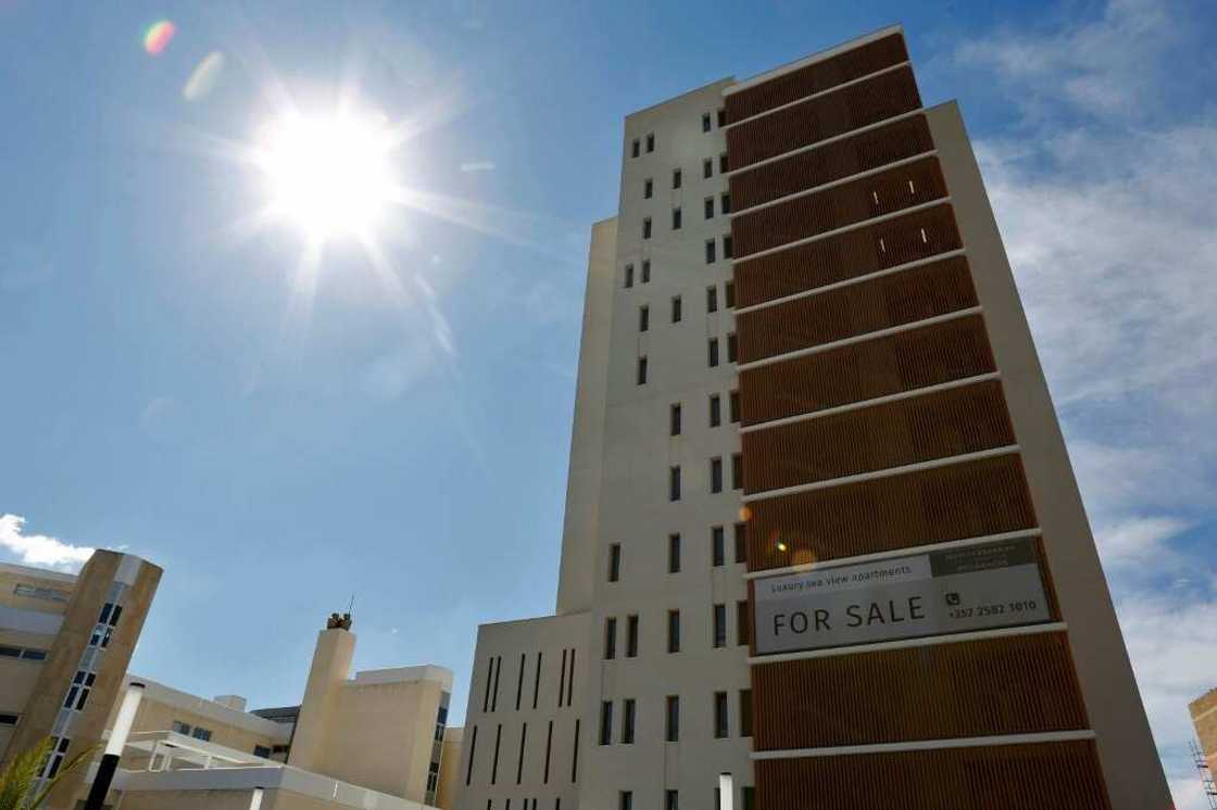 An apartment building in Limassol, which has long been a magnet for Russian speakers An apartment building in Limassol, which has long been a magnet for Russian speakers