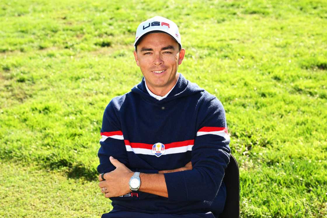 Rickie Fowler poses for a photograph at at Marco Simone Golf Club