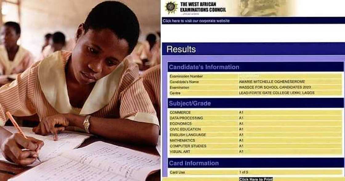 Delta girl's WAEC result trends Delta girl's WAEC result trends