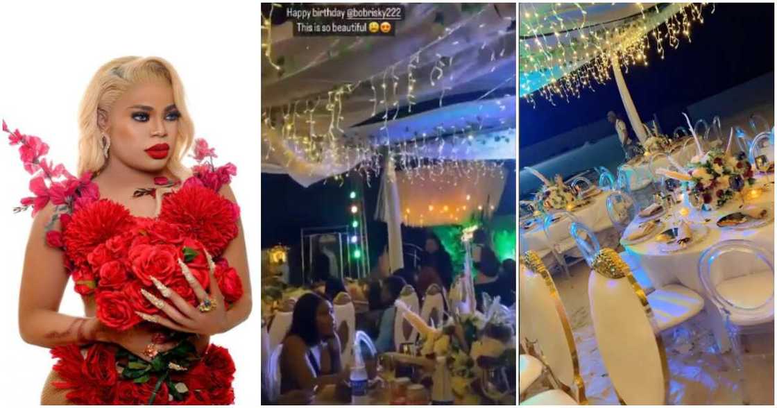 Bobrisky's beach birthday party