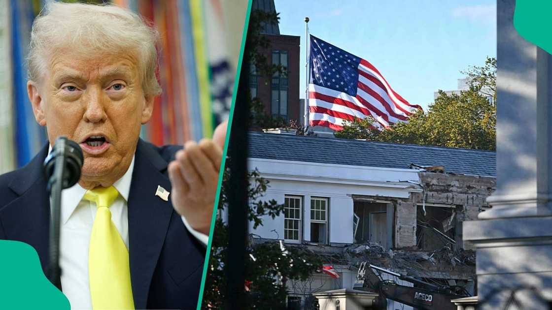 US President Trump begins demolishing sections of the White House for renovation.
