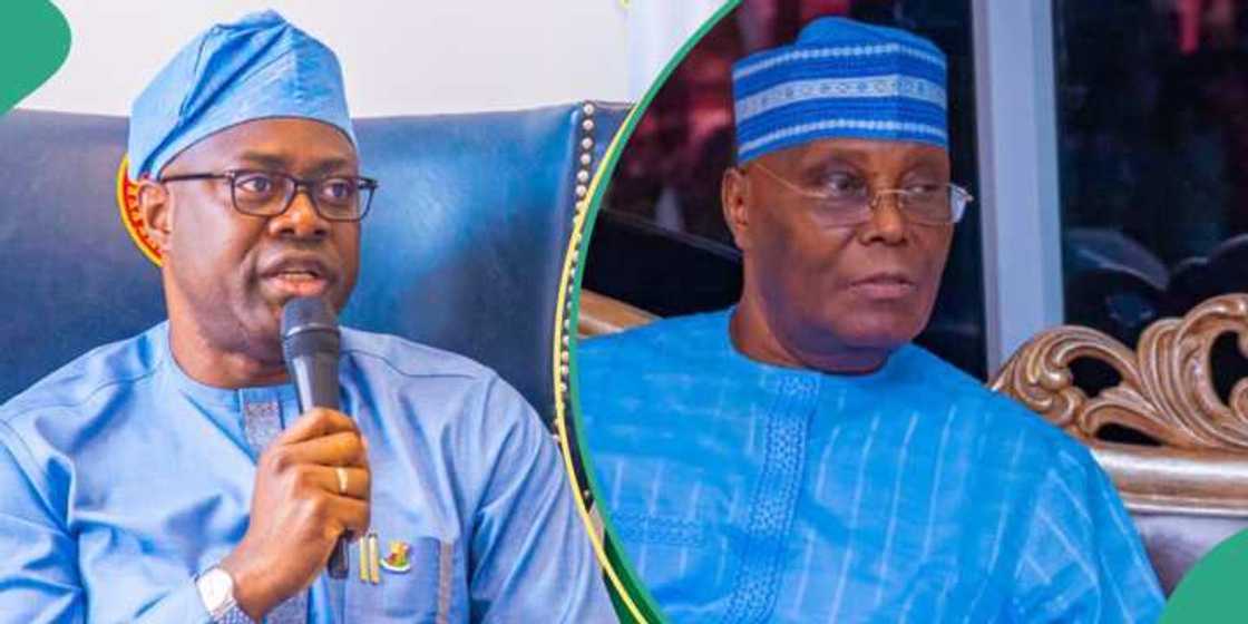 PDP presidential candidate Atiku Abubakar and Oyo state governor, Seyi Makinde PDP presidential candidate Atiku Abubakar and Oyo state governor, Seyi Makinde