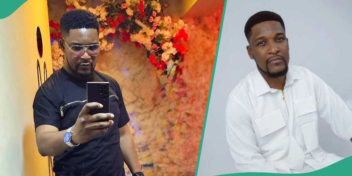 Wole Ojo frowns at future wife for not finding him early.