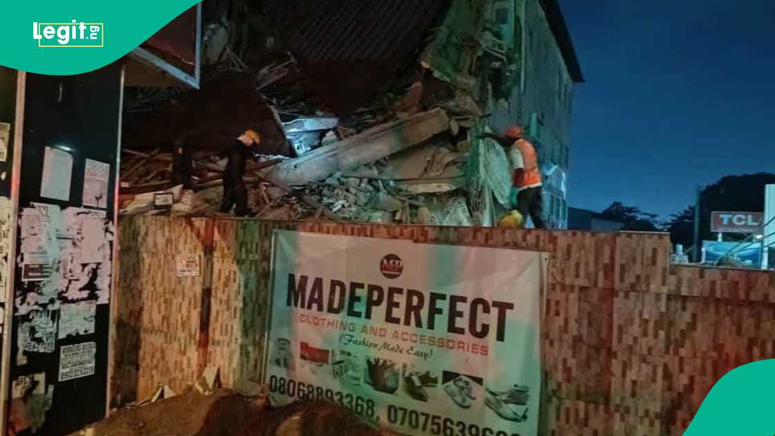 Tension as sealed building collapses in Abuja