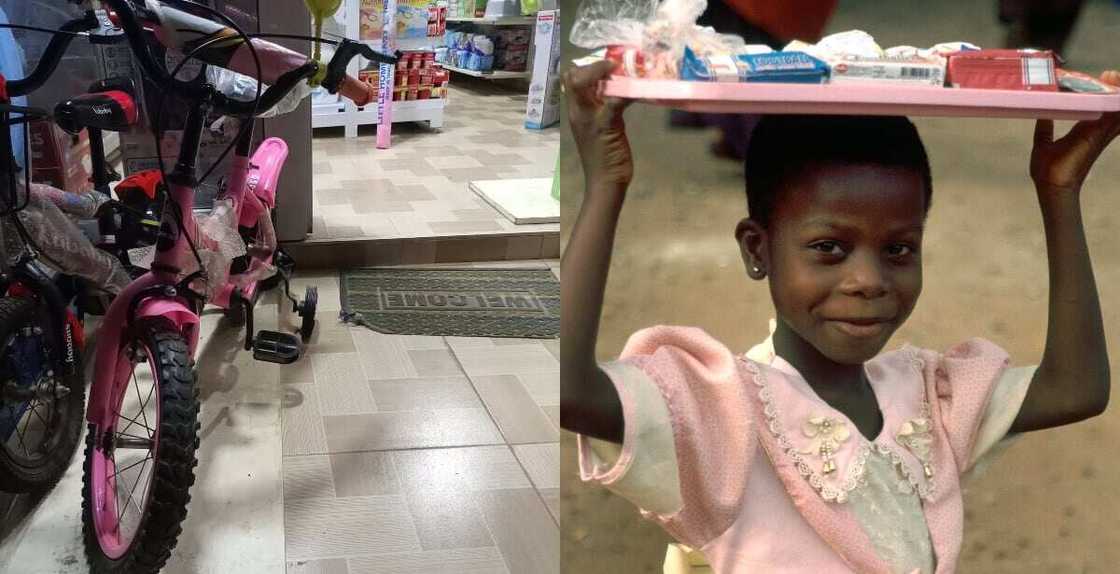 8-year-old girl saves for a year to get herself a bicycle 8-year-old girl saves for a year to get herself a bicycle