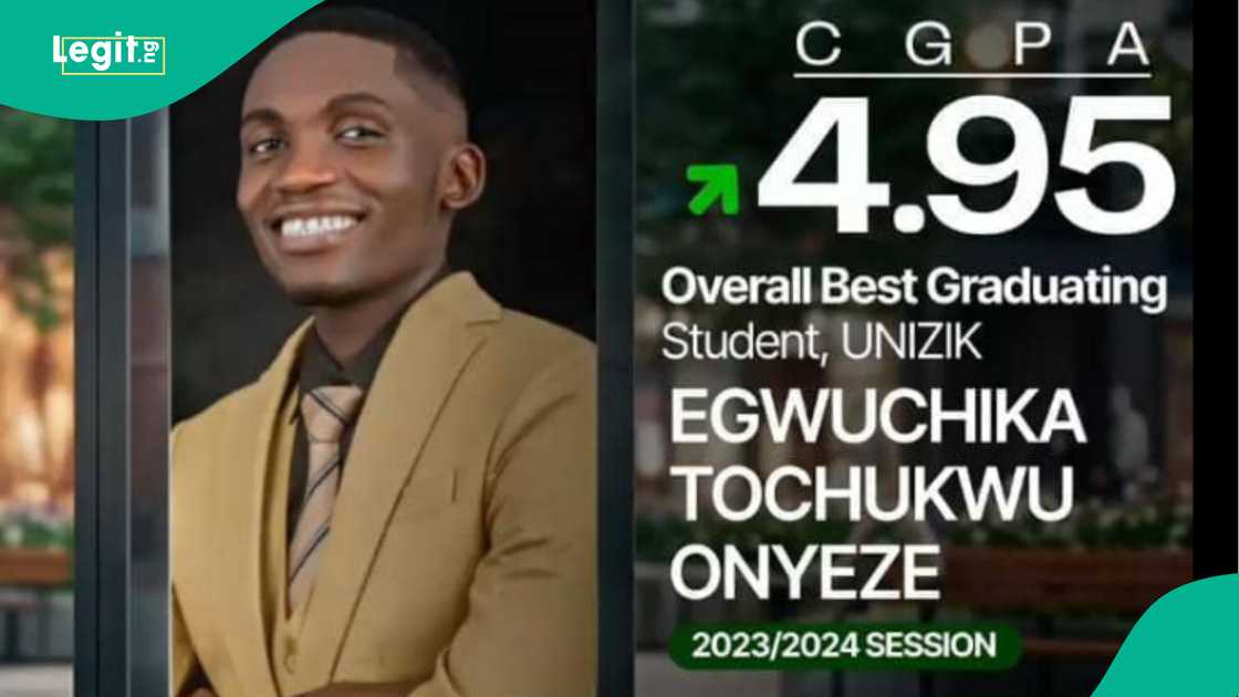 Nigerian man displays his academic achievement from UNIZIK. Nigerian man displays his academic achievement from UNIZIK.