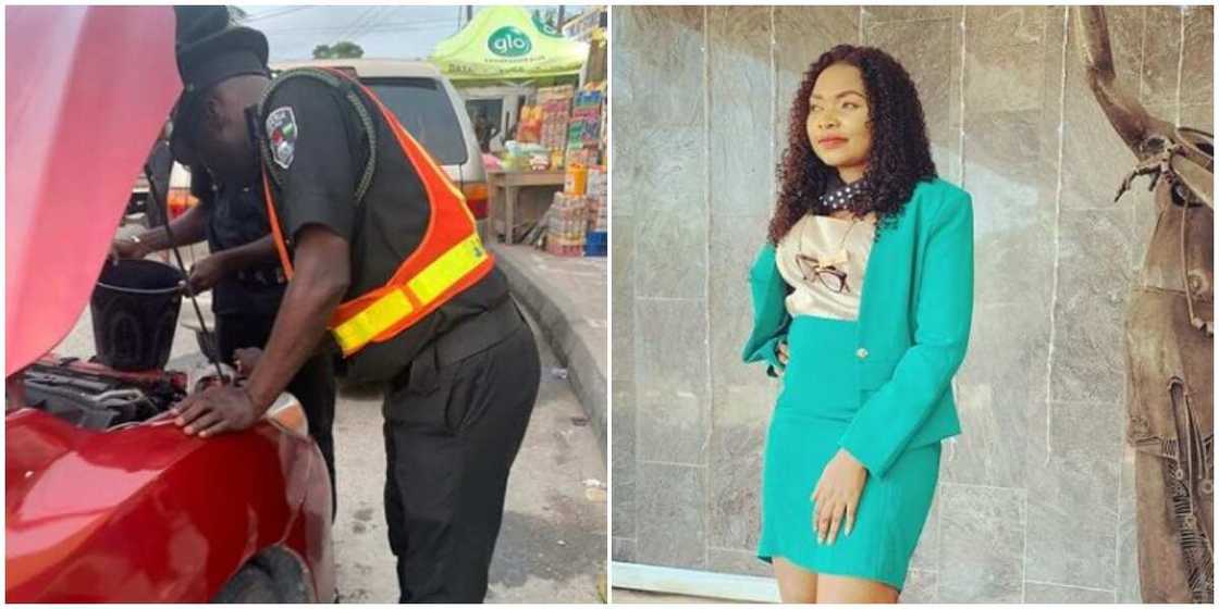 Nigerians react as lady shares stunning experience with police offices who fixed her car Nigerians react as lady shares stunning experience with police offices who fixed her car