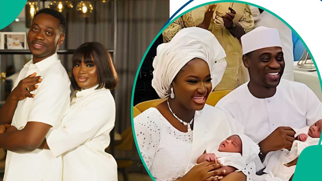 Lateef Adedimeji and Mo Bimpe triplets naming ceremony video leaks Lateef Adedimeji and Mo Bimpe triplets naming ceremony video leaks