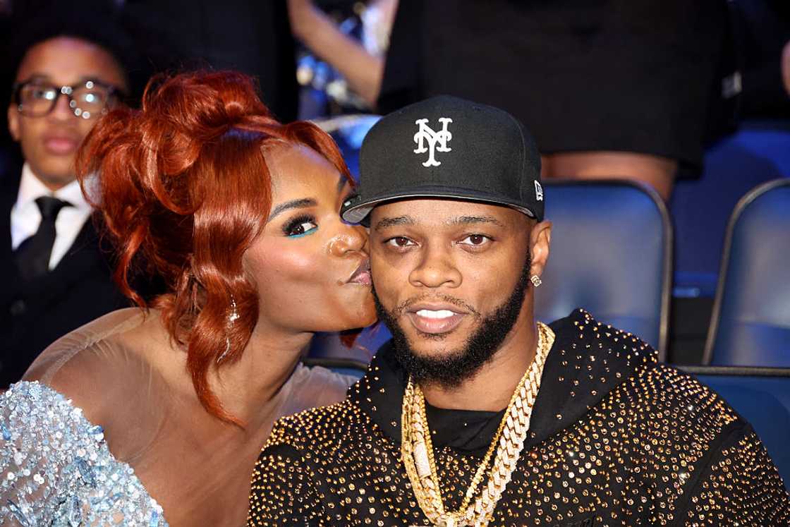 Claressa Shields and Papoose in Elmont, New York. Claressa Shields and Papoose in Elmont, New York.