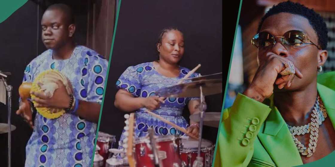 All-blind music band sings Wizkid's song.