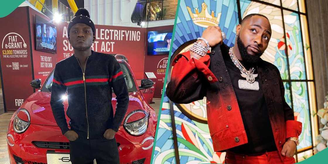 Portable and Davido wear red and black outfits Portable and Davido wear red and black outfits