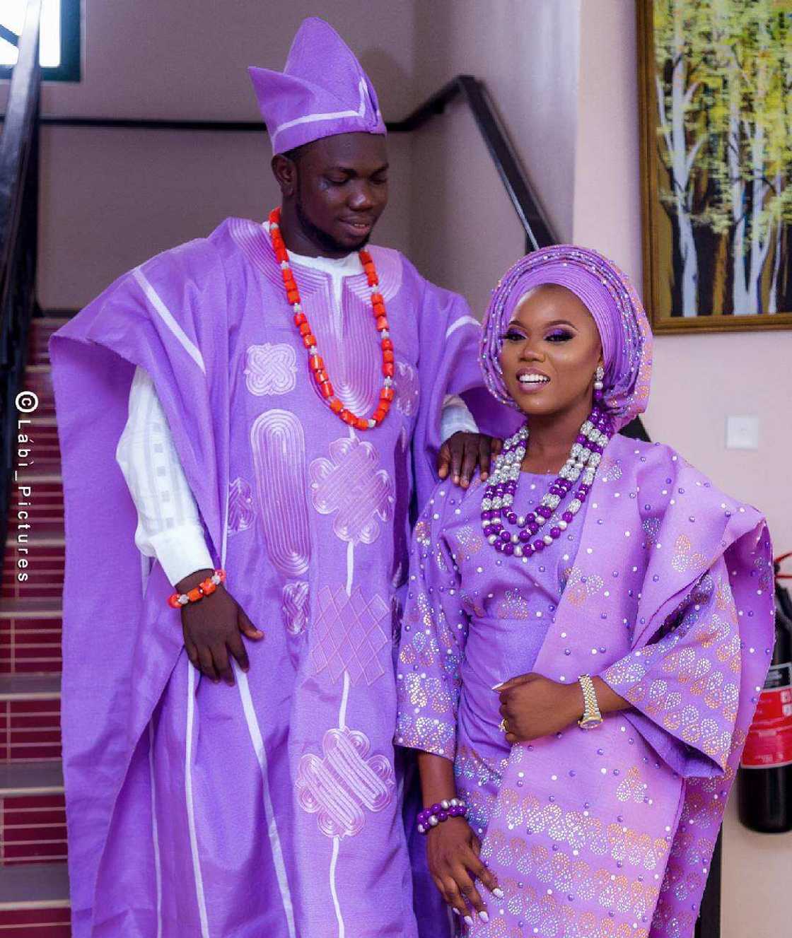 Couples outfit for traditional wedding in Nigeria Couples outfit for traditional wedding in Nigeria