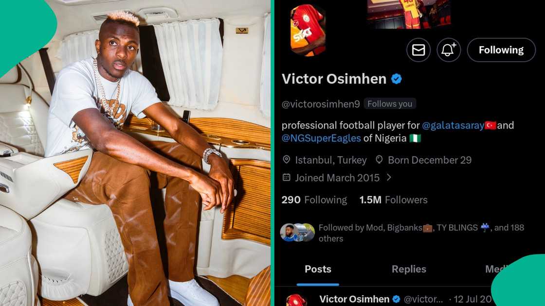 Man in awe as Victor Osimhen replies him after following him on X, shares their chat