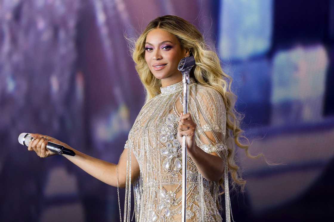 Beyoncé performs onstage during the RENAISSANCE WORLD TOUR at PGE Narodowy in Warsaw, Poland Beyoncé performs onstage during the RENAISSANCE WORLD TOUR at PGE Narodowy in Warsaw, Poland