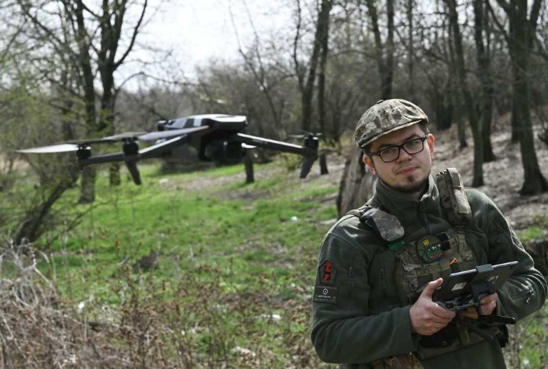 Ukrainian drone pilot Oleksandr heads an air support unit for the army's fifth brigade Ukrainian drone pilot Oleksandr heads an air support unit for the army's fifth brigade