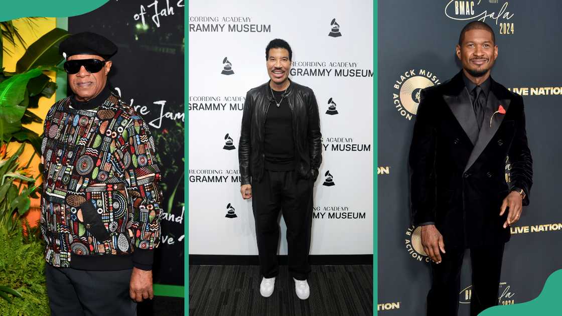 Stevie Wonder, Lionel Richie, and Usher are among the most popular black male singers Stevie Wonder, Lionel Richie, and Usher are among the most popular black male singers