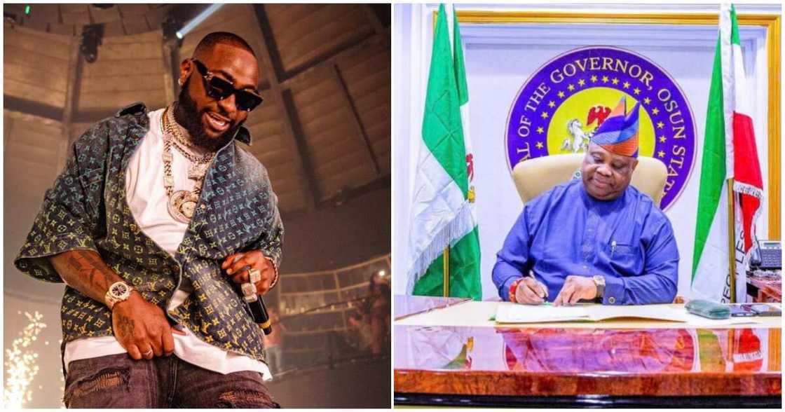 Davido celebrates Ademola Adeleke's supreme court victory.