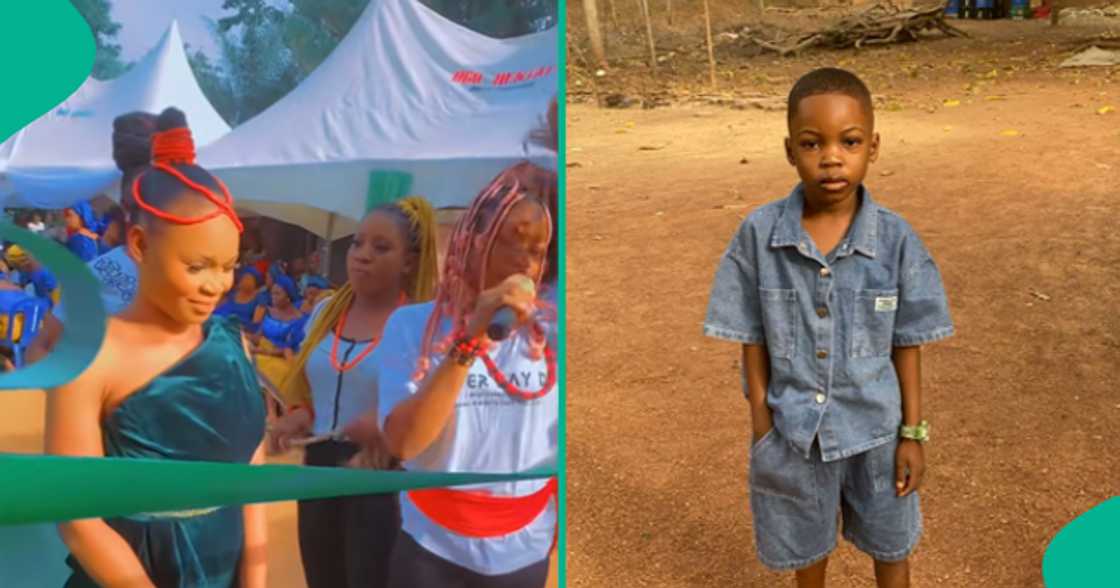 Single mum jubilates as she gets married to a 'rich young man'.