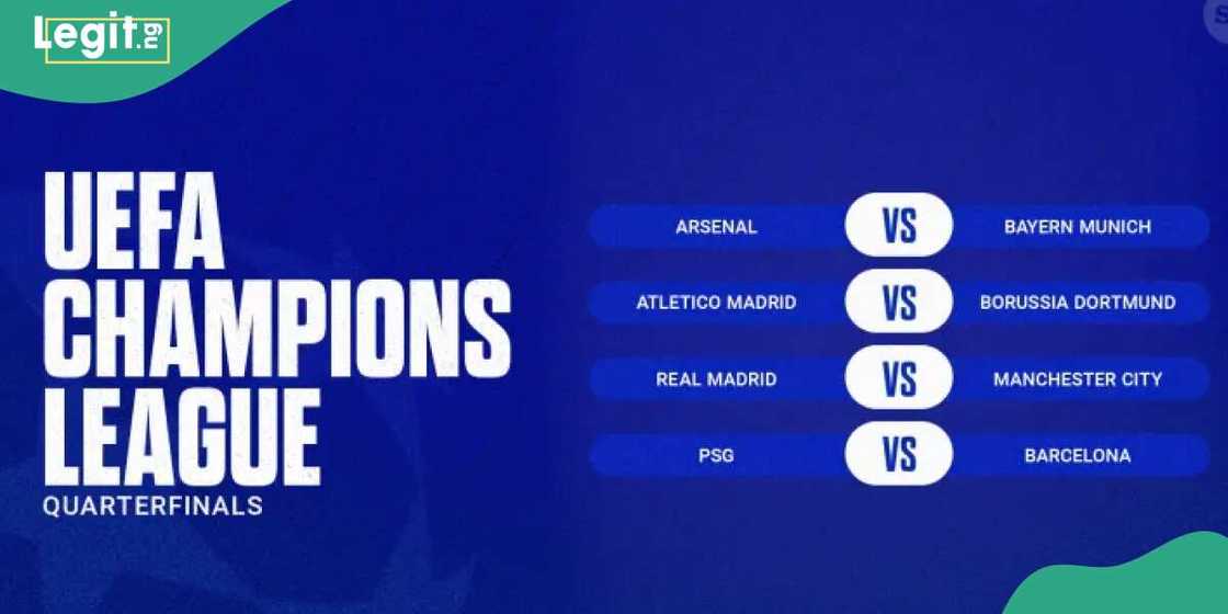 UEFA 2023/2024: Jadawalin kwata final UEFA 2023/2024: Jadawalin kwata final