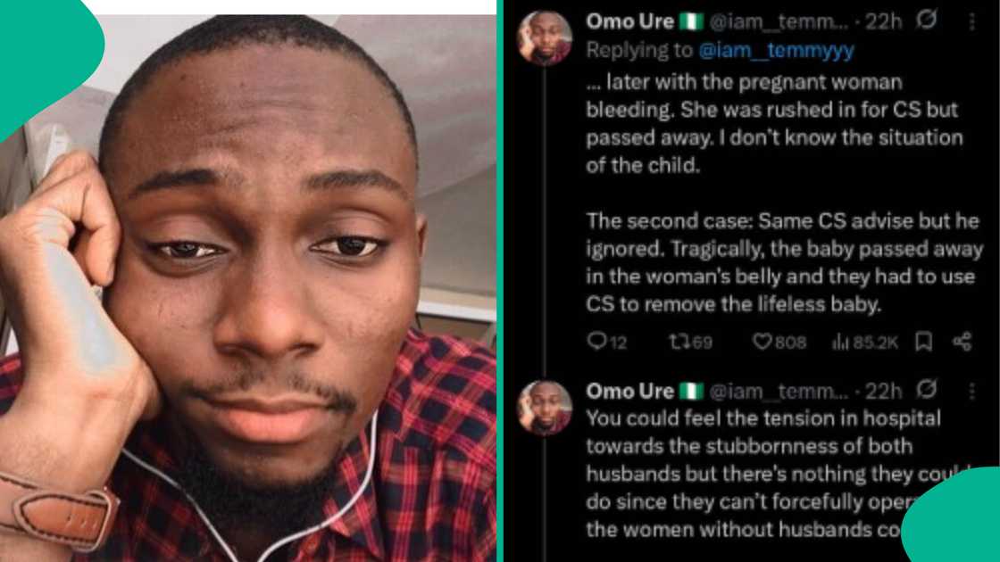 Man says two pregnant women died after husbands rejected CS. Man says two pregnant women died after husbands rejected CS.