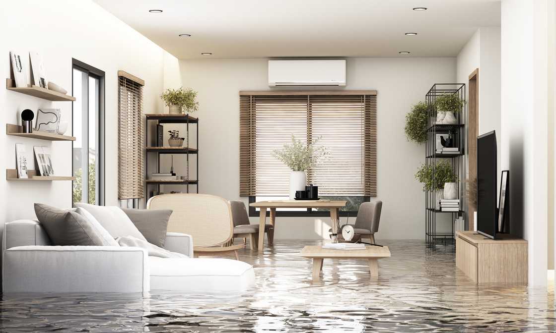 a flooded house