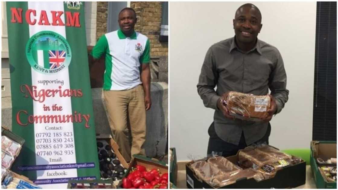 A picture showing the community's banner and the various items they've donated. Photo source: Tesco