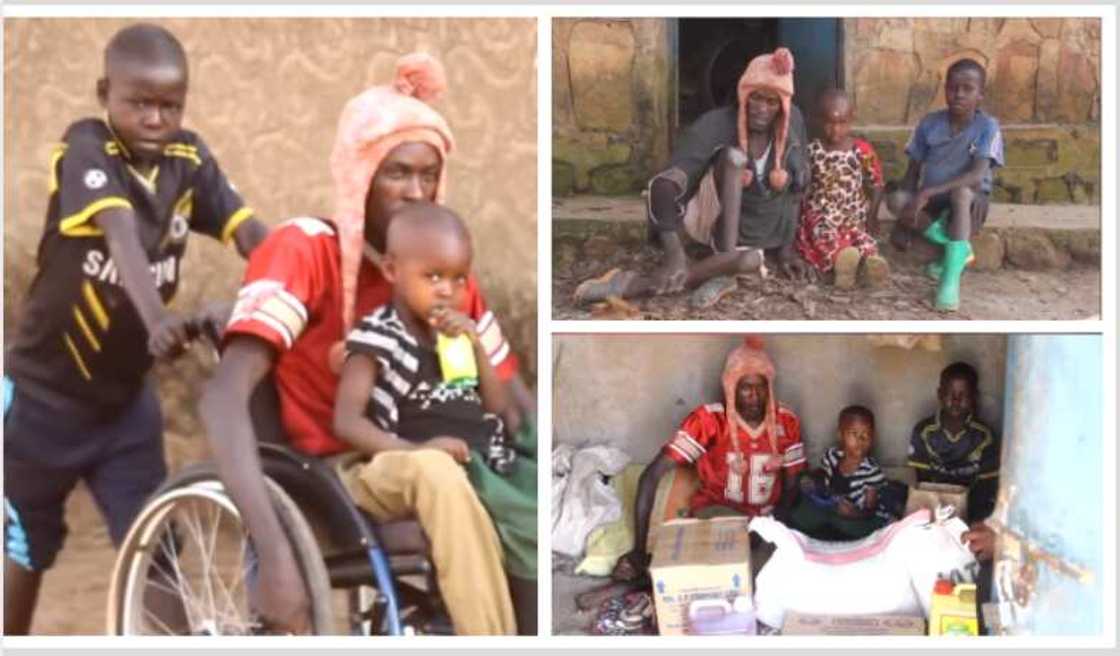 Afrimaxtv donates food items, cash, and wheelchair to a physically challenged man called Ismael Afrimaxtv donates food items, cash, and wheelchair to a physically challenged man called Ismael