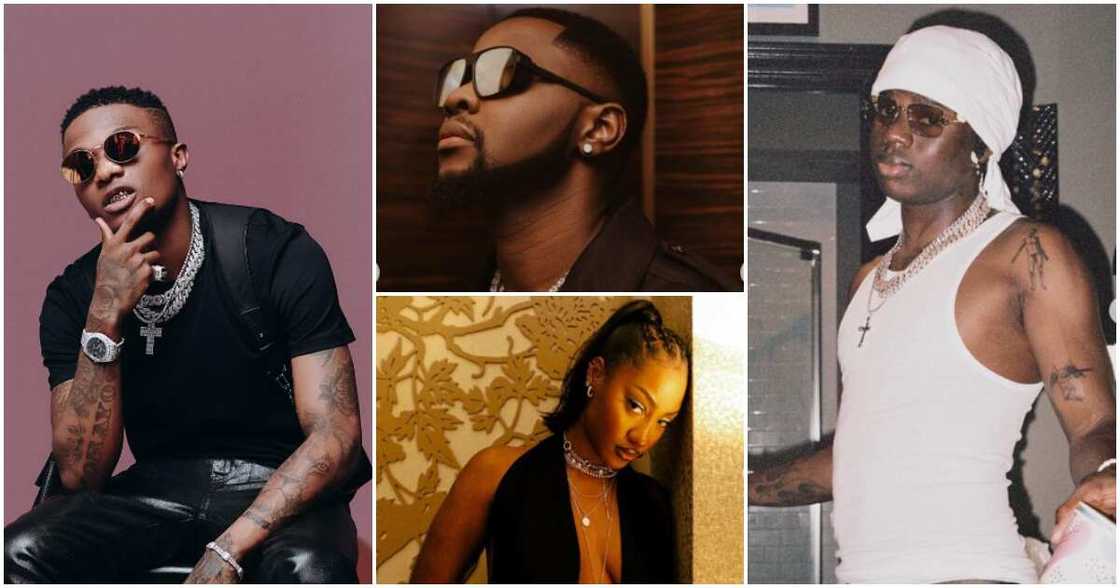 Photos of Wizkid, Rema, Tems and Kizz Daniel