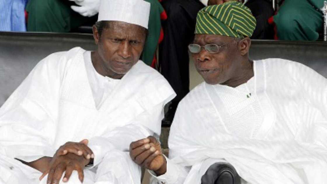 Tsohon shugaban ƙasa, Marigayi Umaru Yar'adua da Obasanjo.