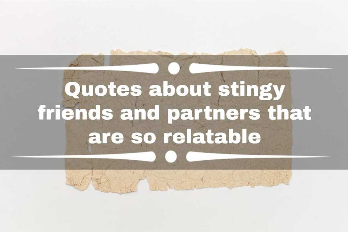 quote on being stingy