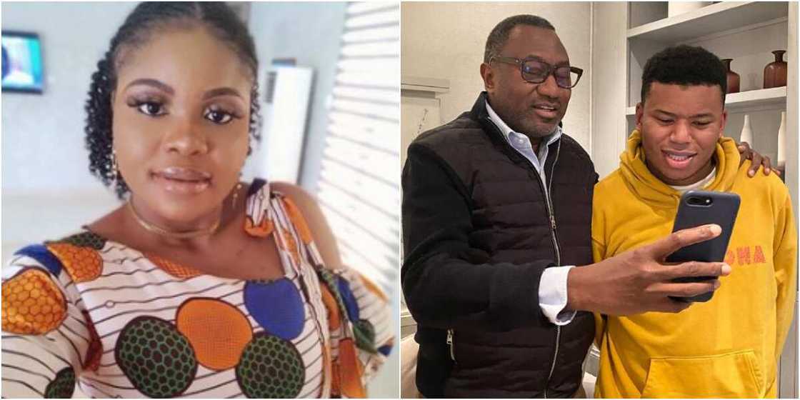 Nigerian lady and Otedola's son Nigerian lady and Otedola's son