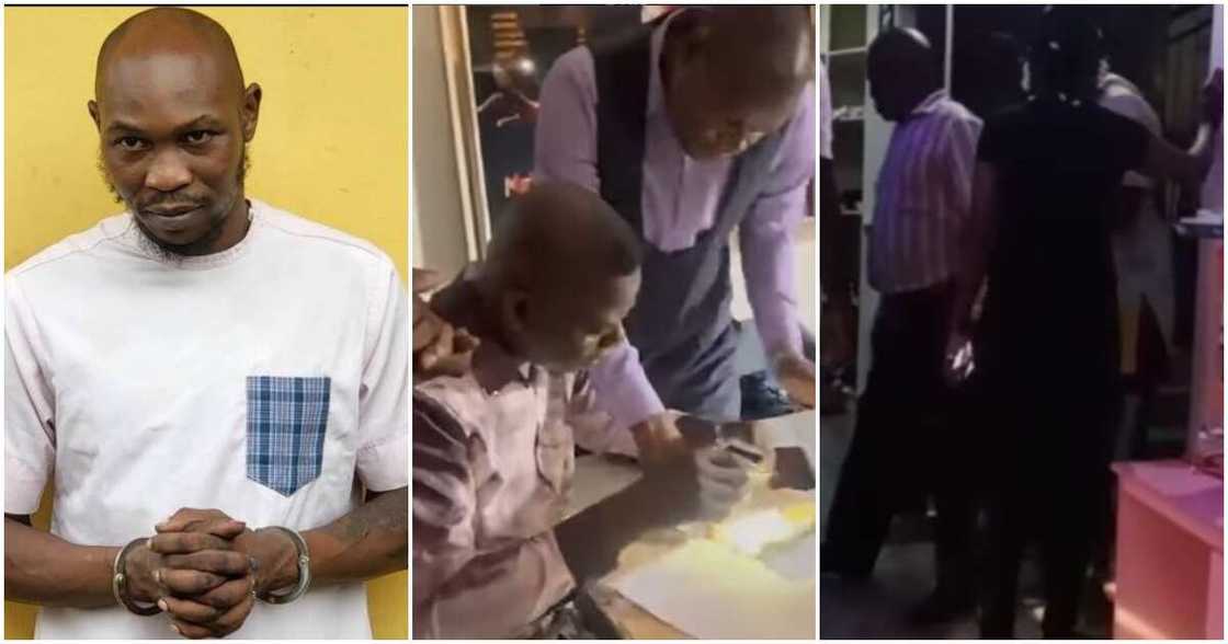 Photos of Seun Kuti and Police officers Photos of Seun Kuti and Police officers