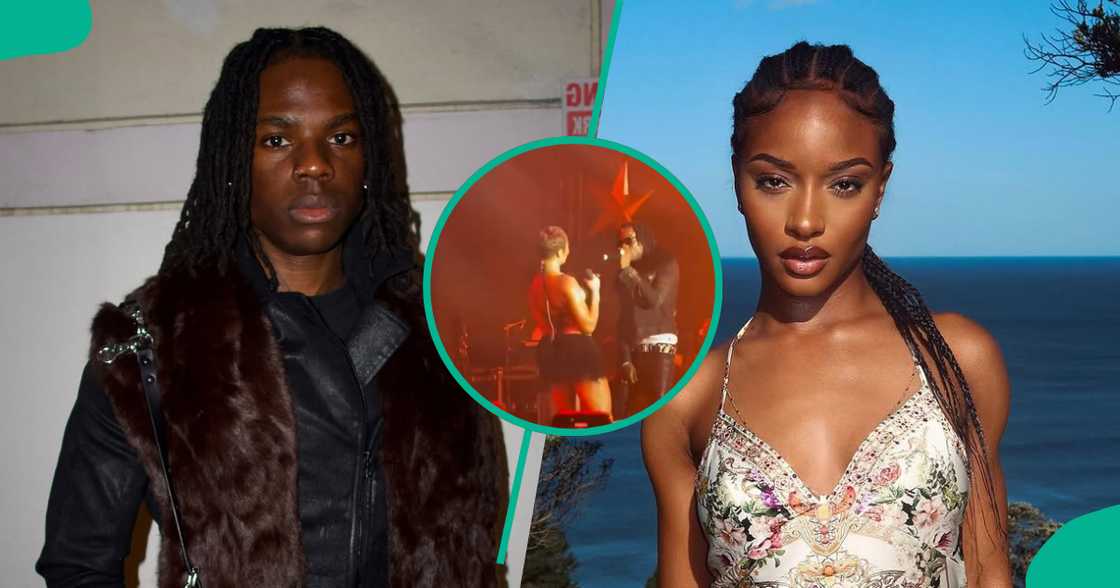 Mavin Records singers perform on stage during Christmas celebration for audiences Mavin Records singers perform on stage during Christmas celebration for audiences