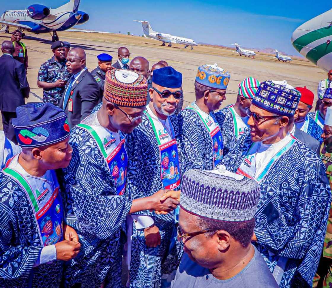 Shugaba Buhari a Jos. Shugaba Buhari a Jos.