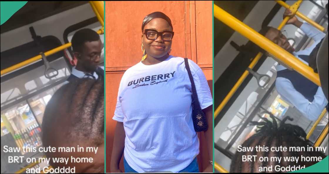 Lady causes stir as she seeks help in finding male passenger she fell in love with on BRT bus Lady causes stir as she seeks help in finding male passenger she fell in love with on BRT bus